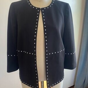Elegant Black Studded Women's Jacket